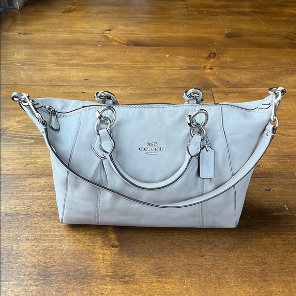 Coach Colette Shoulder Satchel f33806 Gray Birch - Picture 2 of 16